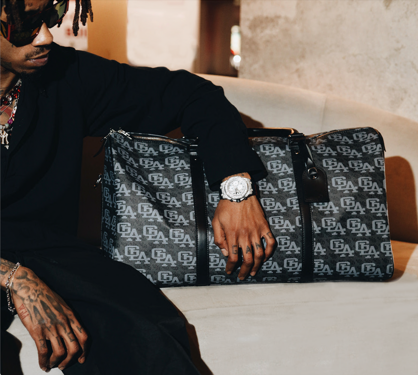 GLA Premium Leather Duffle Bag